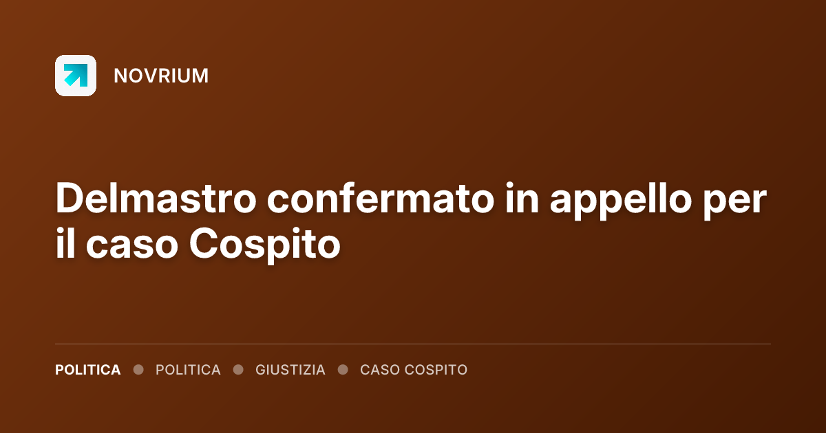 Delmastro confermato in appello per il caso Cospito