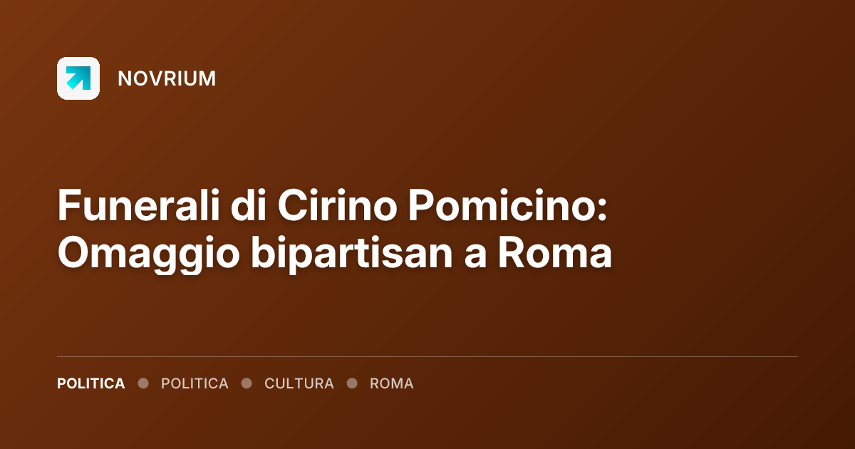 Funerali di Cirino Pomicino: Omaggio bipartisan a Roma
