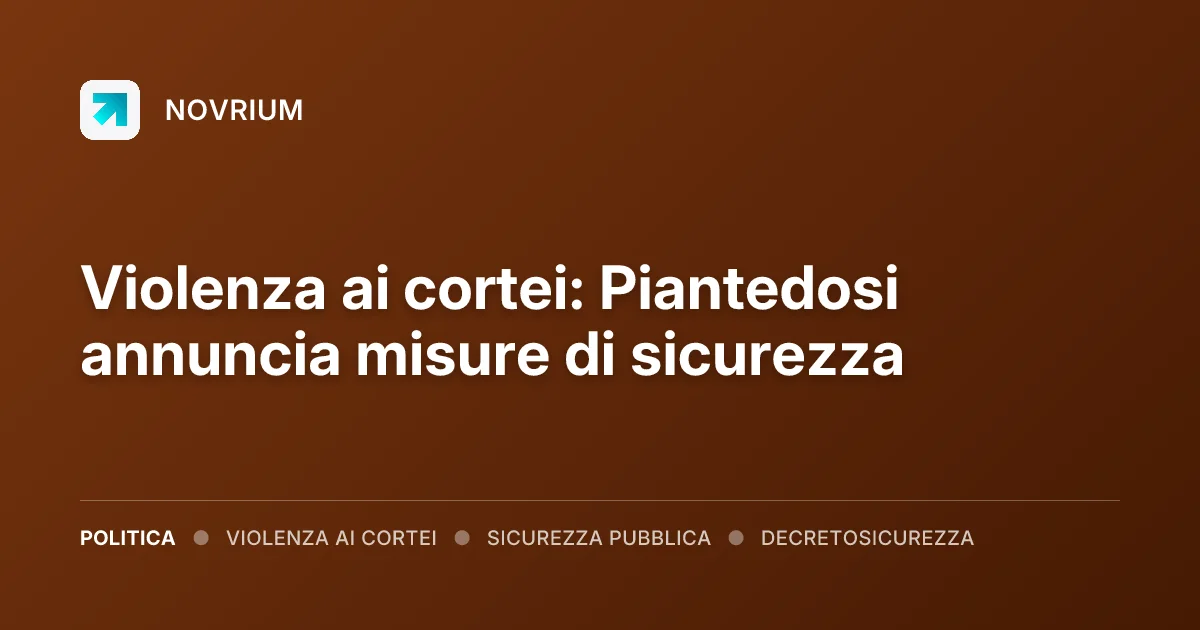 Violenza ai cortei: Piantedosi annuncia misure di sicurezza