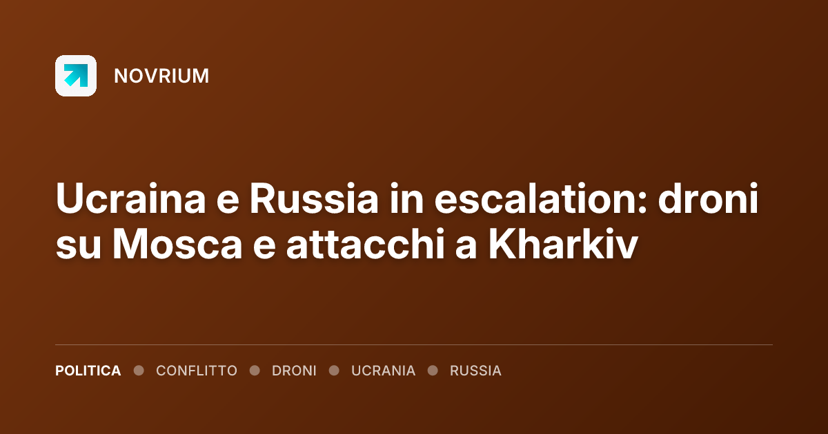 Ucraina e Russia in escalation: droni su Mosca e attacchi a Kharkiv