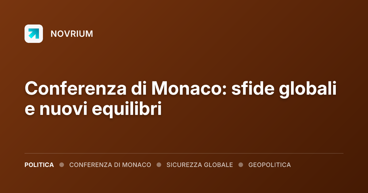 Conferenza di Monaco: sfide globali e nuovi equilibri