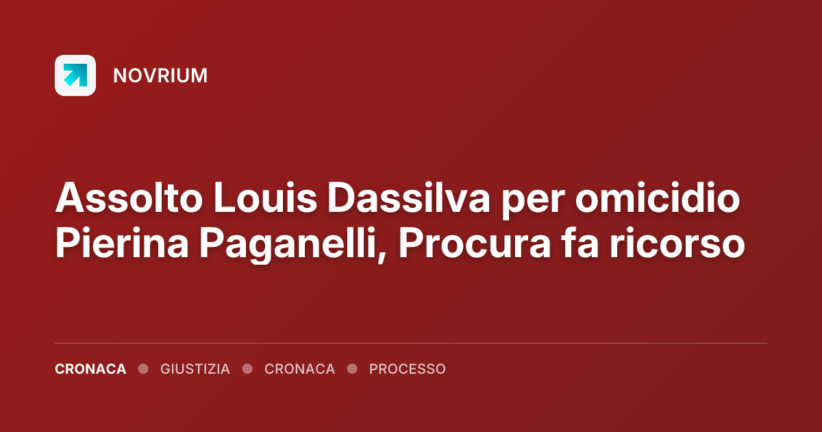 Assolto Louis Dassilva per omicidio Pierina Paganelli, Procura fa ricorso