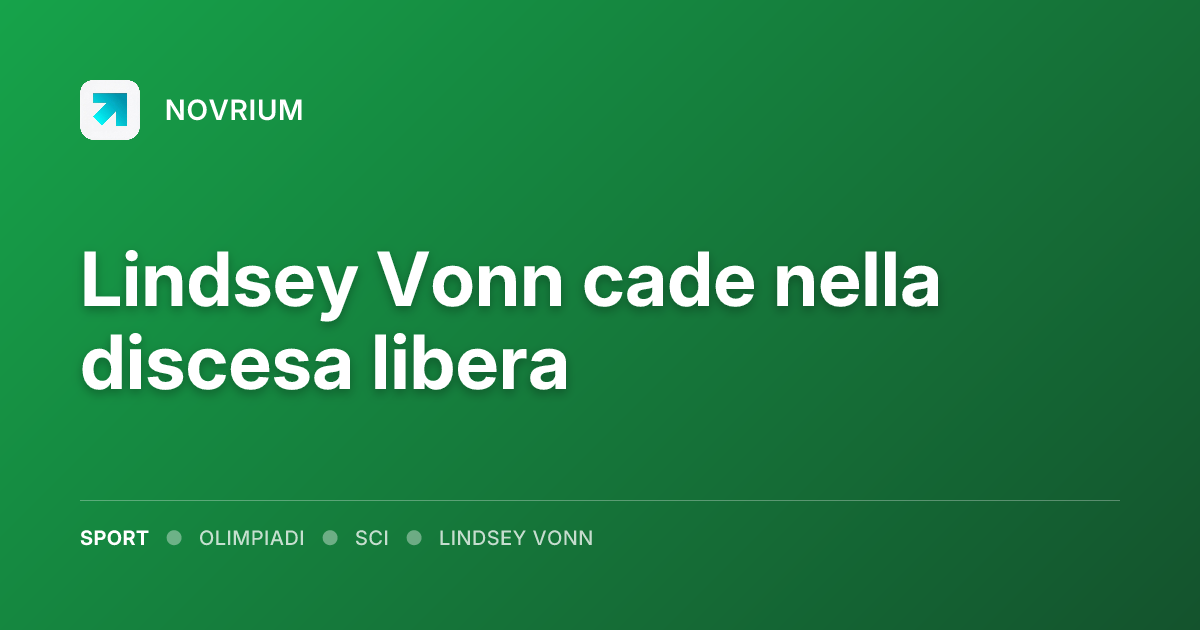 Lindsey Vonn cade nella discesa libera