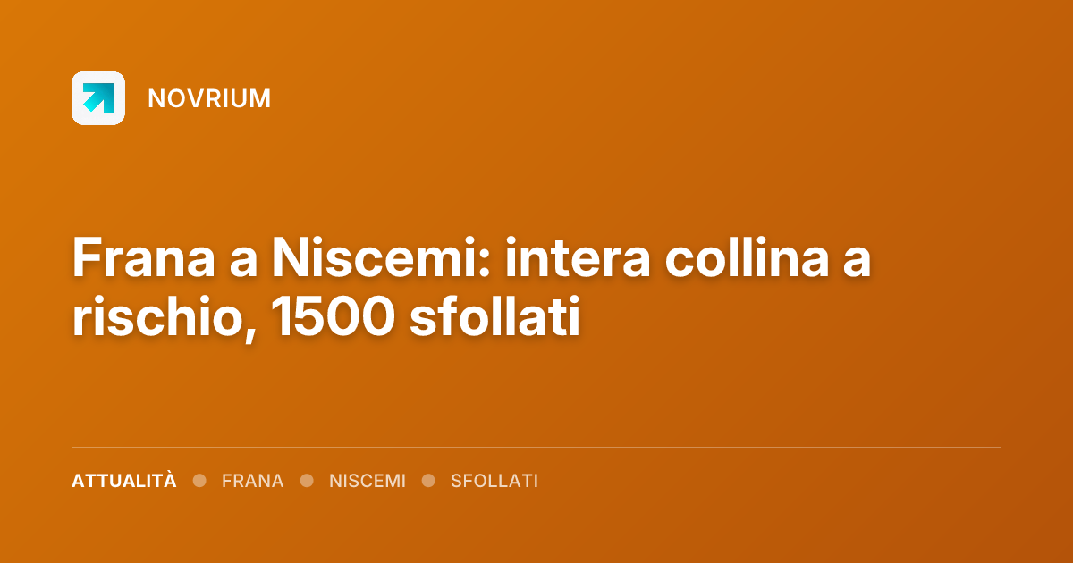 Frana a Niscemi: intera collina a rischio, 1500 sfollati