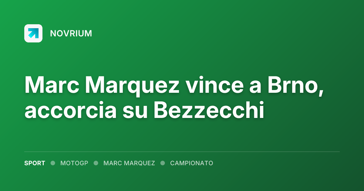 Marc Marquez vince a Brno, accorcia su Bezzecchi