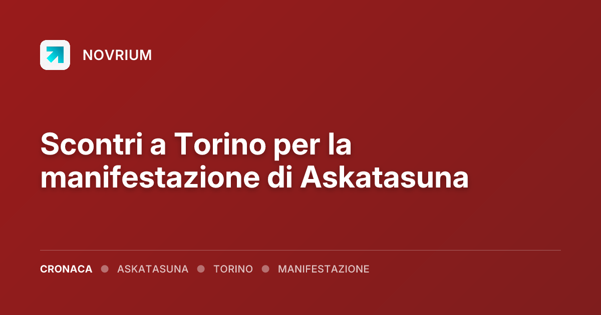 Scontri a Torino per la manifestazione di Askatasuna