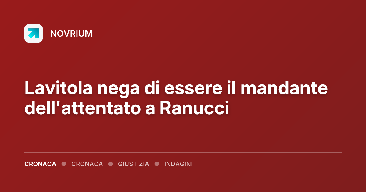 Lavitola nega di essere il mandante dell'attentato a Ranucci