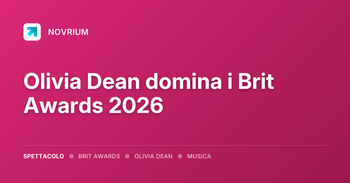 Olivia Dean domina i Brit Awards 2026