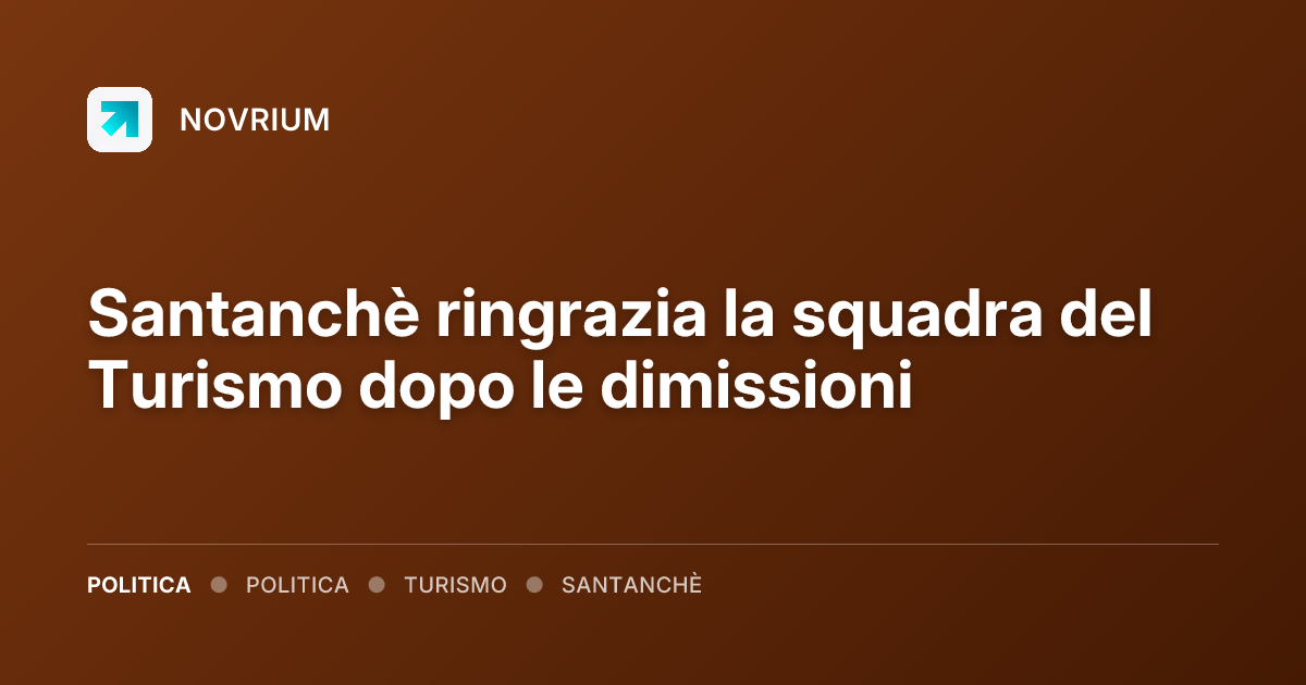 Santanchè ringrazia la squadra del Turismo dopo le dimissioni