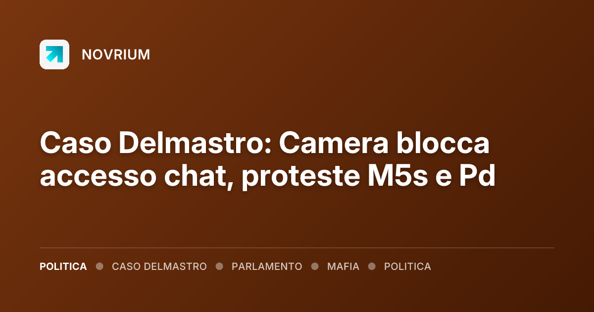 Caso Delmastro: Camera blocca accesso chat, proteste M5s e Pd