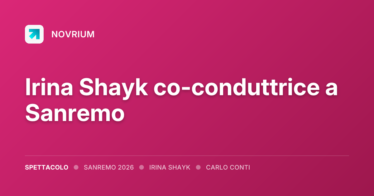 Irina Shayk co-conduttrice a Sanremo