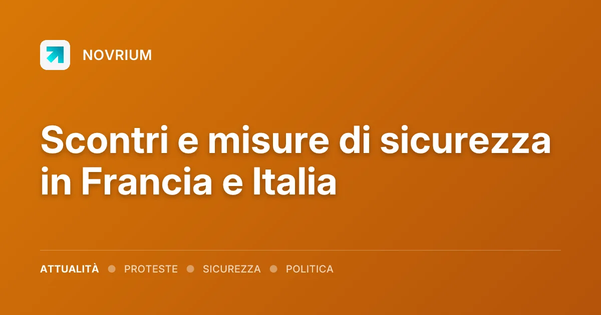 Scontri e misure di sicurezza in Francia e Italia
