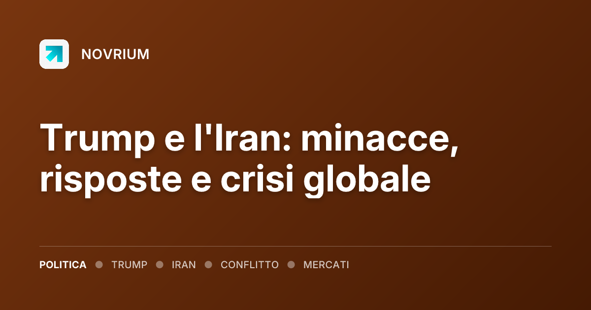 Trump e l'Iran: minacce, risposte e crisi globale