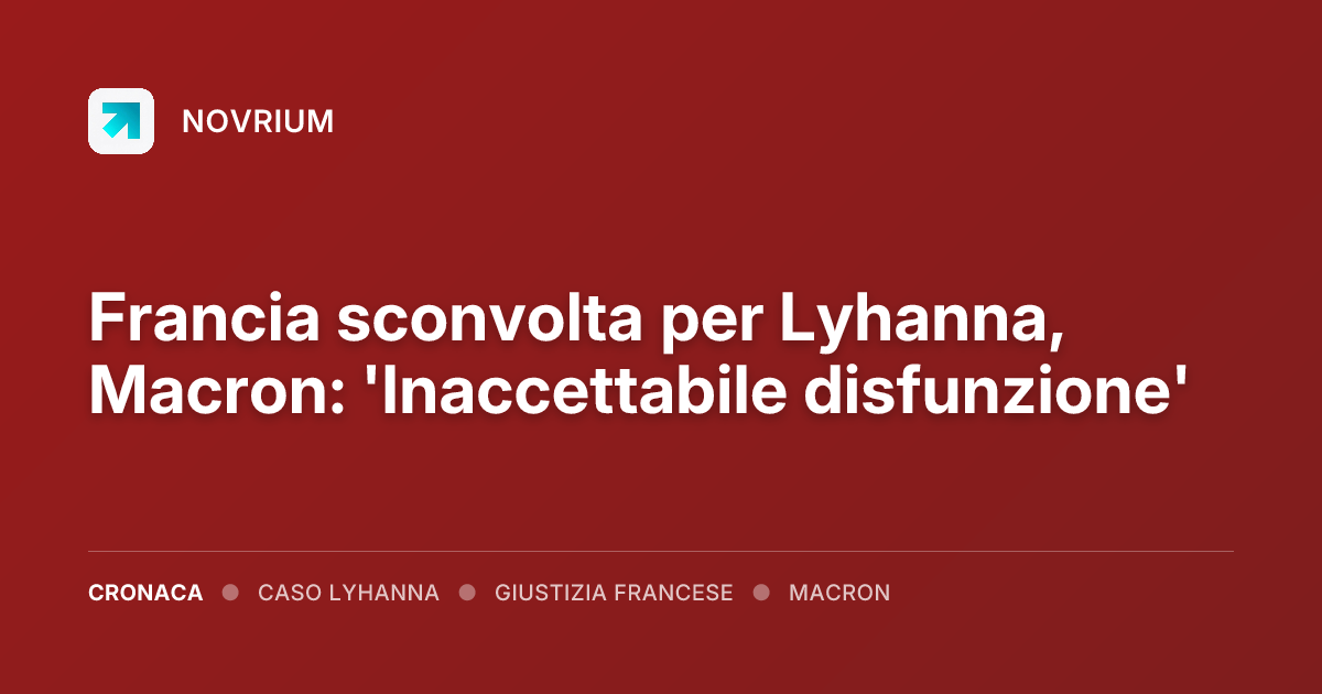Francia sconvolta per Lyhanna, Macron: 'Inaccettabile disfunzione'