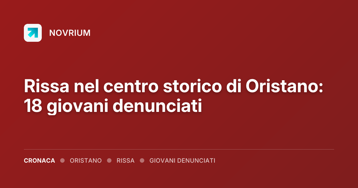 Rissa nel centro storico di Oristano: 18 giovani denunciati