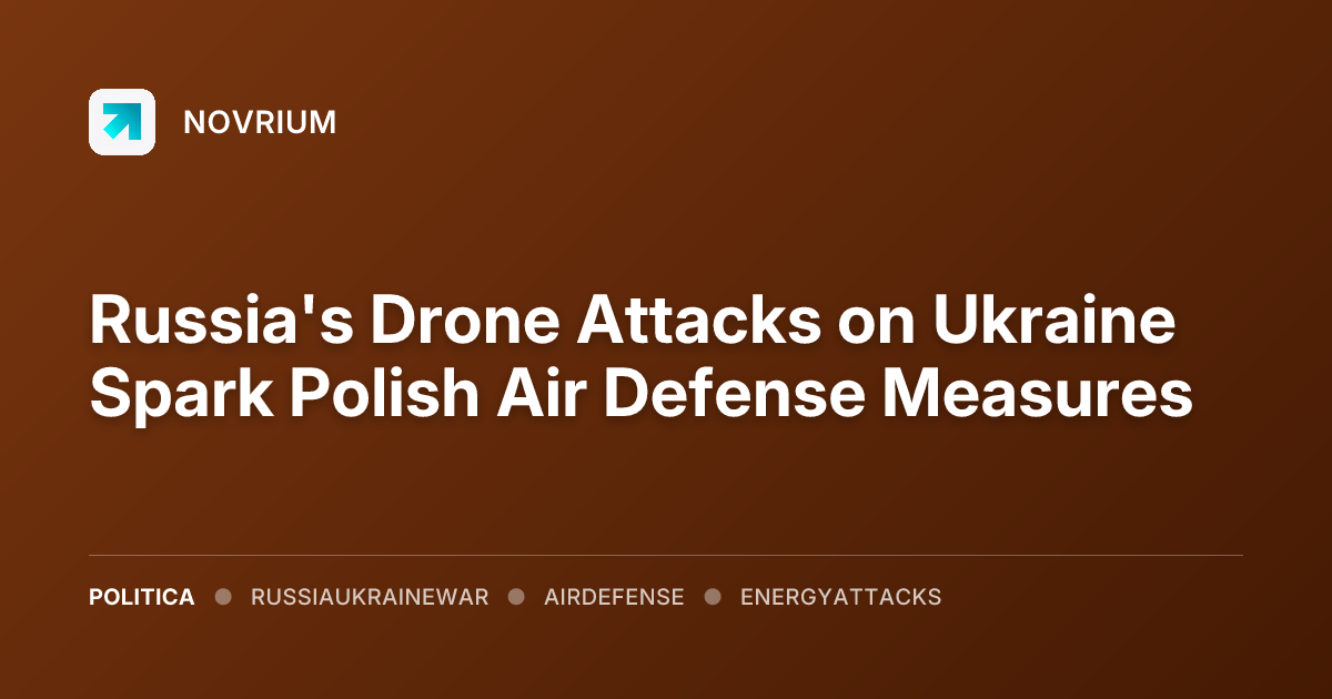Russia's Drone Attacks on Ukraine Spark Polish Air Defense Measures