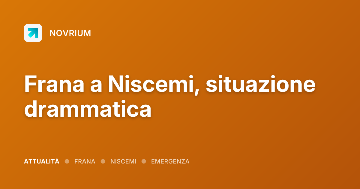 Frana a Niscemi, situazione drammatica