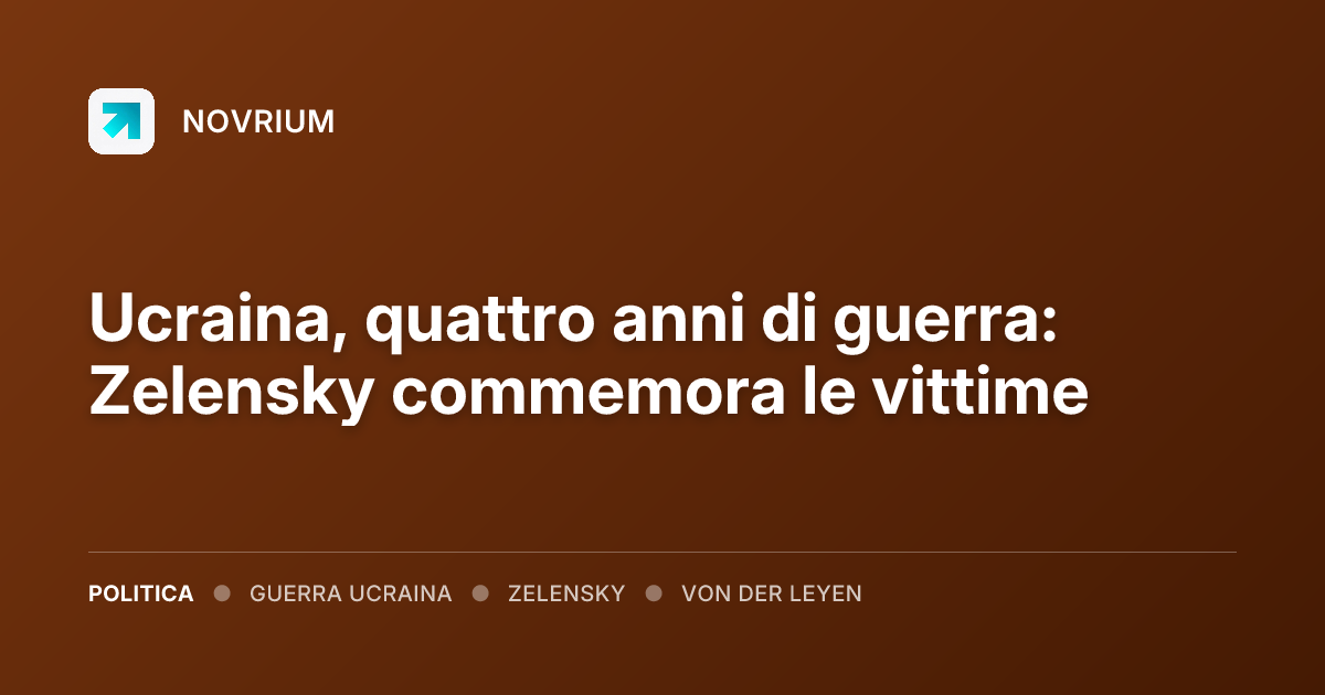 Ucraina, quattro anni di guerra: Zelensky commemora le vittime