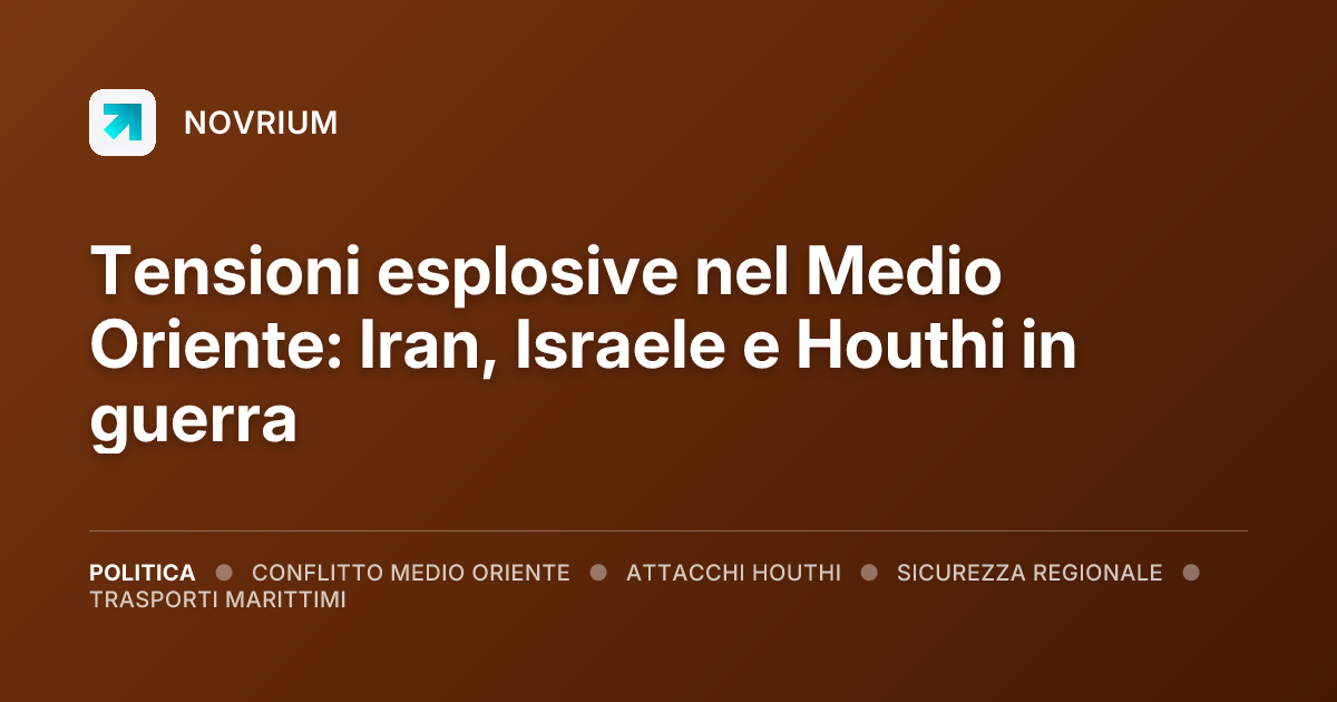 Tensioni esplosive nel Medio Oriente: Iran, Israele e Houthi in guerra