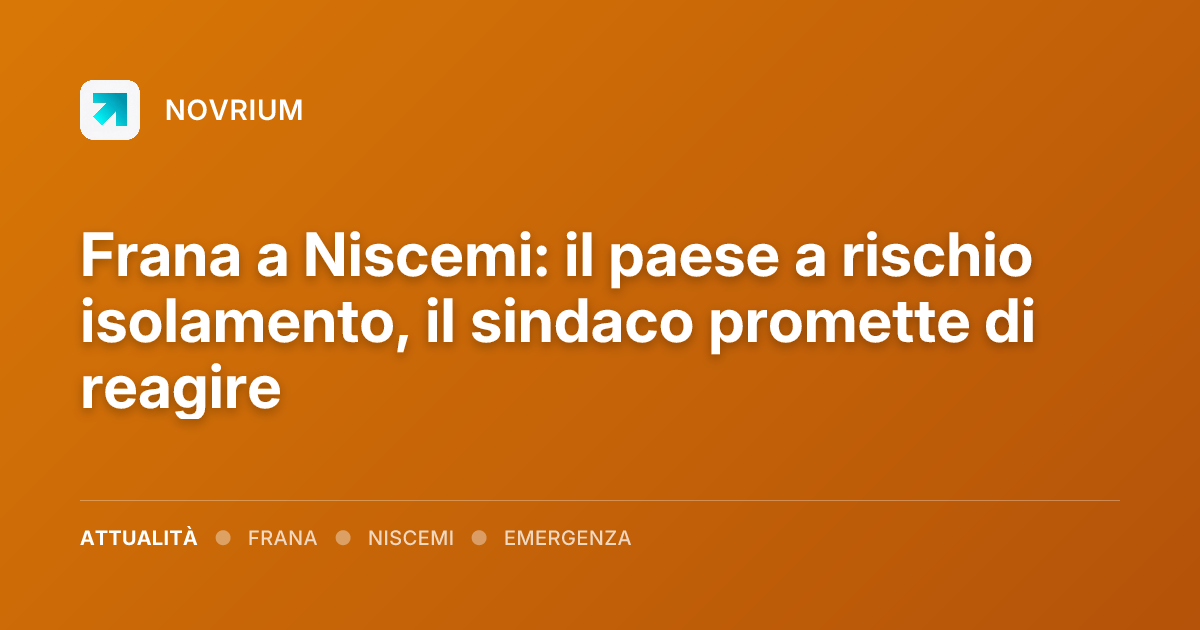 Frana a Niscemi: il paese a rischio isolamento, il sindaco promette di reagire
