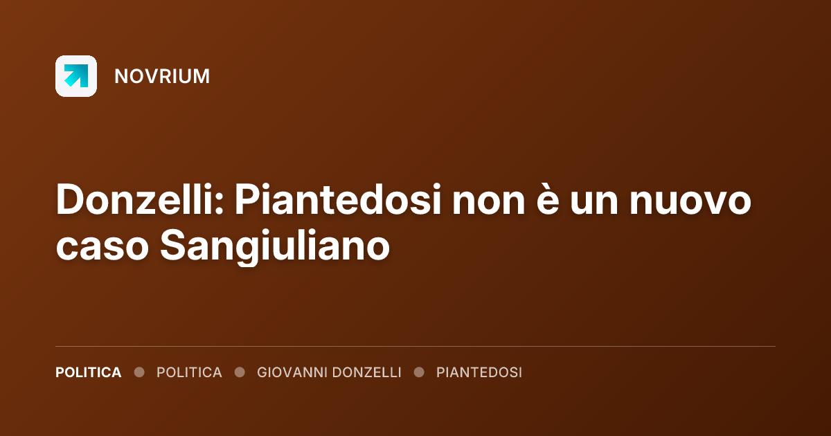 Donzelli: Piantedosi non è un nuovo caso Sangiuliano