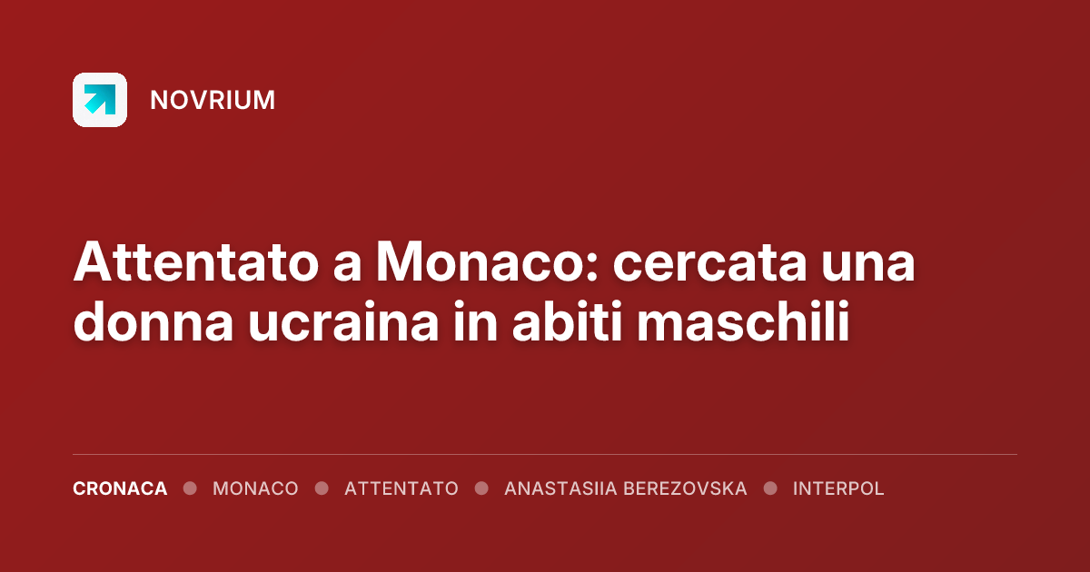 Attentato a Monaco: cercata una donna ucraina in abiti maschili