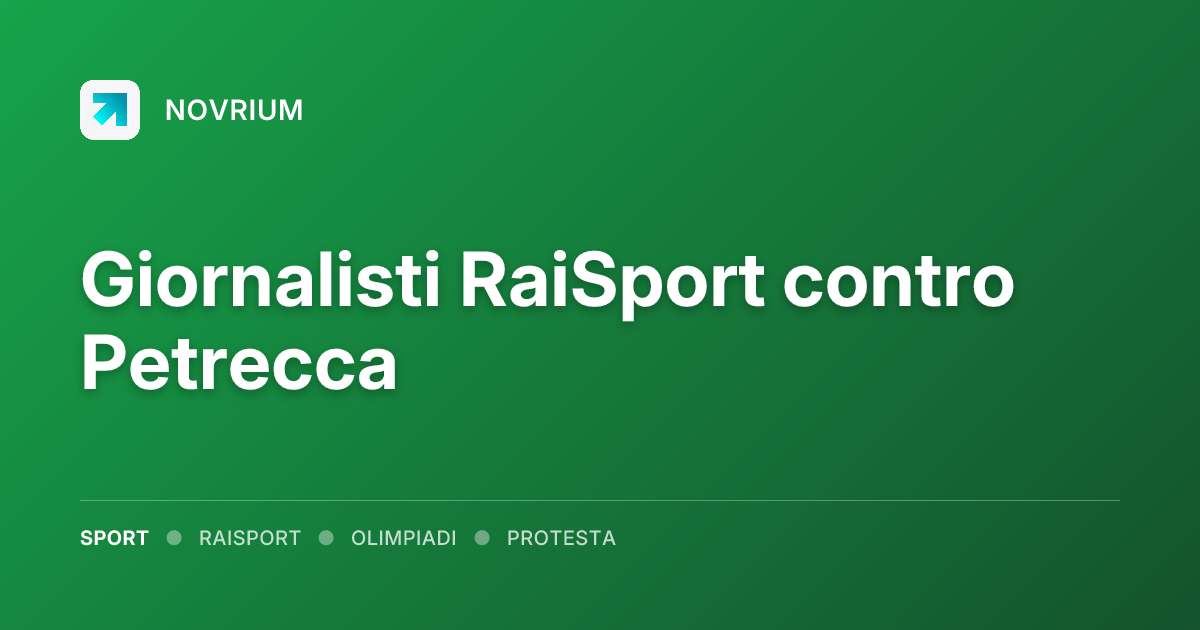 Giornalisti RaiSport contro Petrecca
