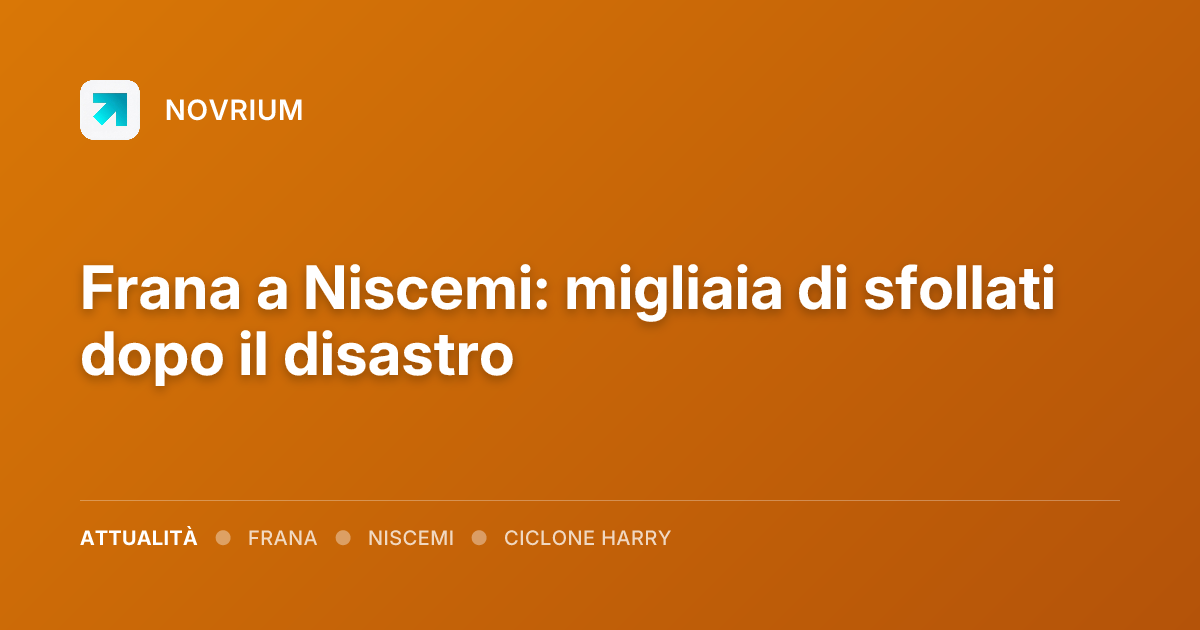 Frana a Niscemi: migliaia di sfollati dopo il disastro