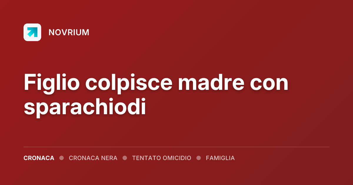 Figlio colpisce madre con sparachiodi