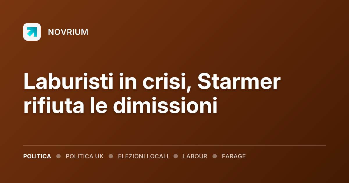 Laburisti in crisi, Starmer rifiuta le dimissioni