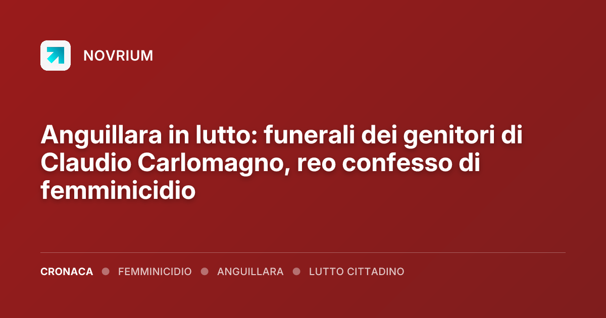 Anguillara in lutto: funerali dei genitori di Claudio Carlomagno, reo confesso di femminicidio