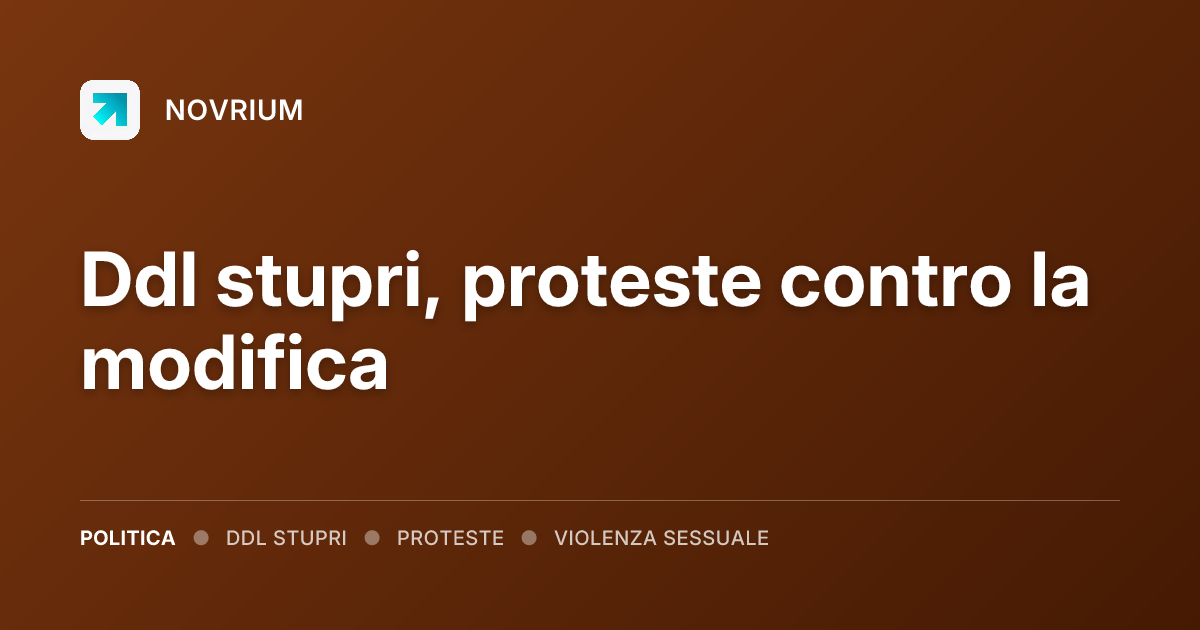 Ddl stupri, proteste contro la modifica