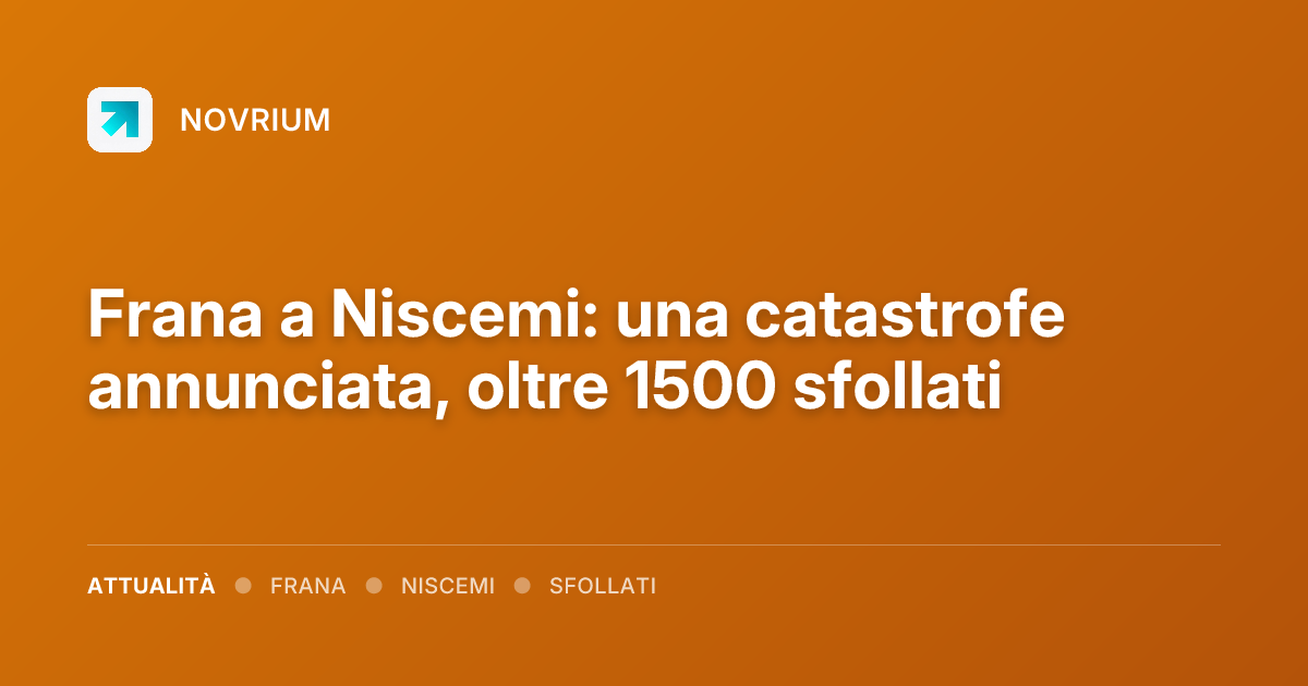 Frana a Niscemi: una catastrofe annunciata, oltre 1500 sfollati