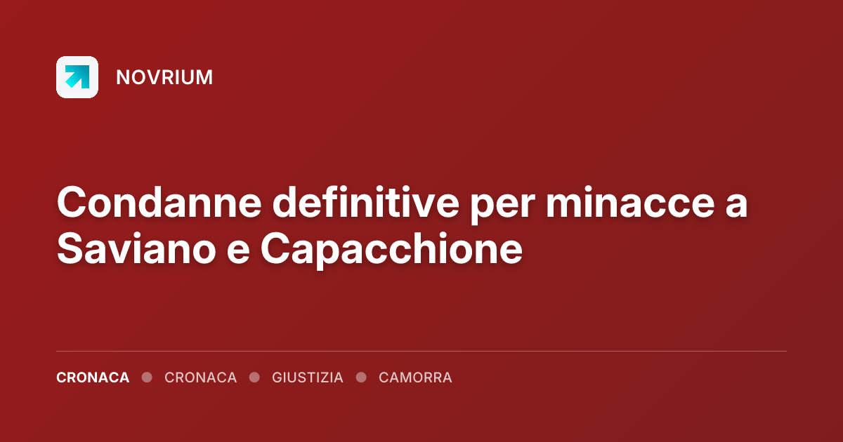 Condanne definitive per minacce a Saviano e Capacchione