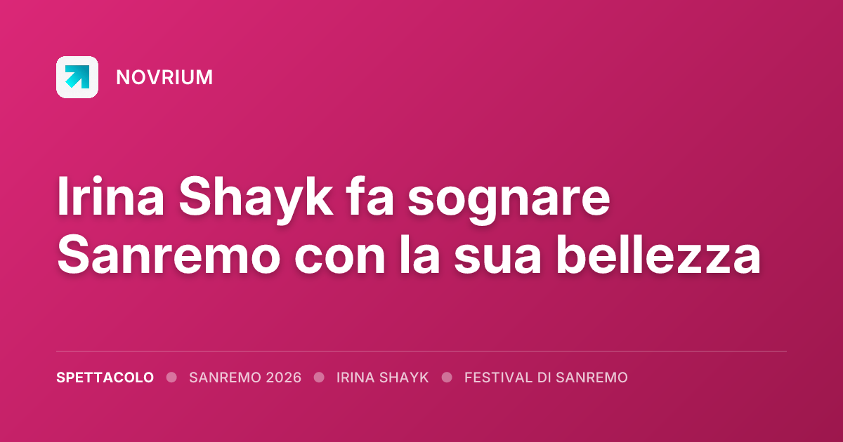 Irina Shayk fa sognare Sanremo con la sua bellezza