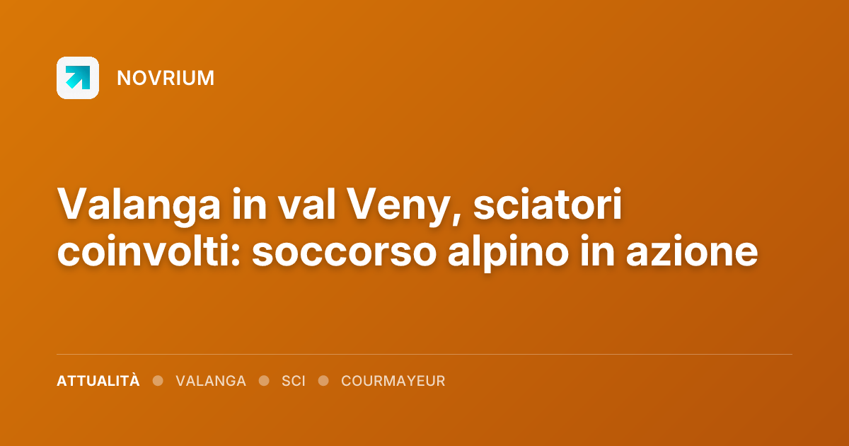 Valanga in val Veny, sciatori coinvolti: soccorso alpino in azione