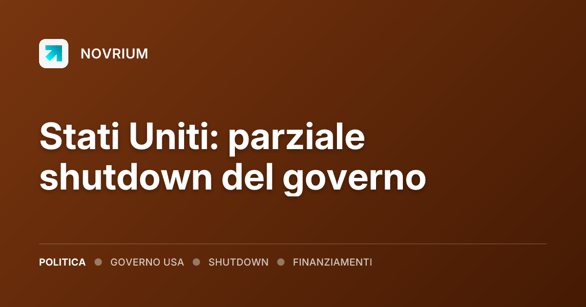 Stati Uniti: parziale shutdown del governo