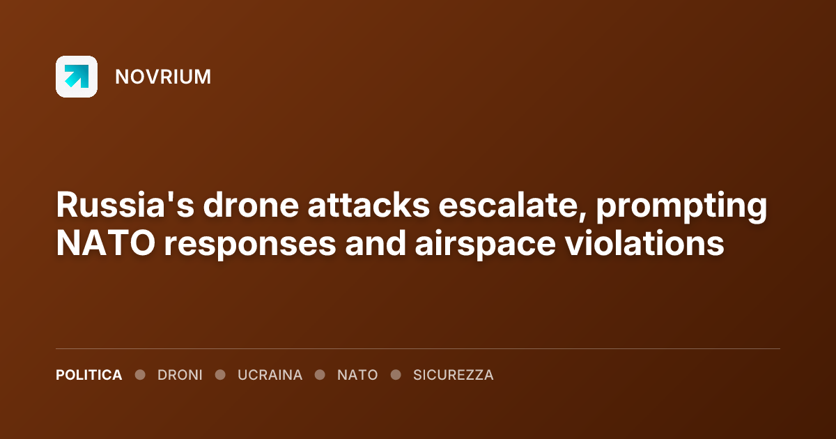Russia's drone attacks escalate, prompting NATO responses and airspace violations