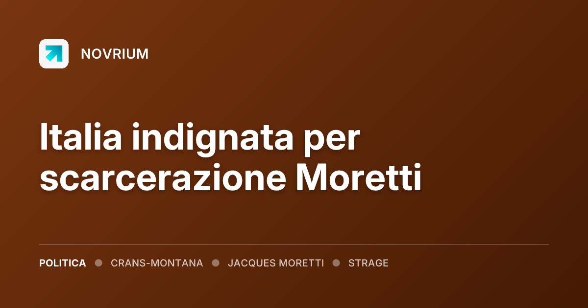 Italia indignata per scarcerazione Moretti