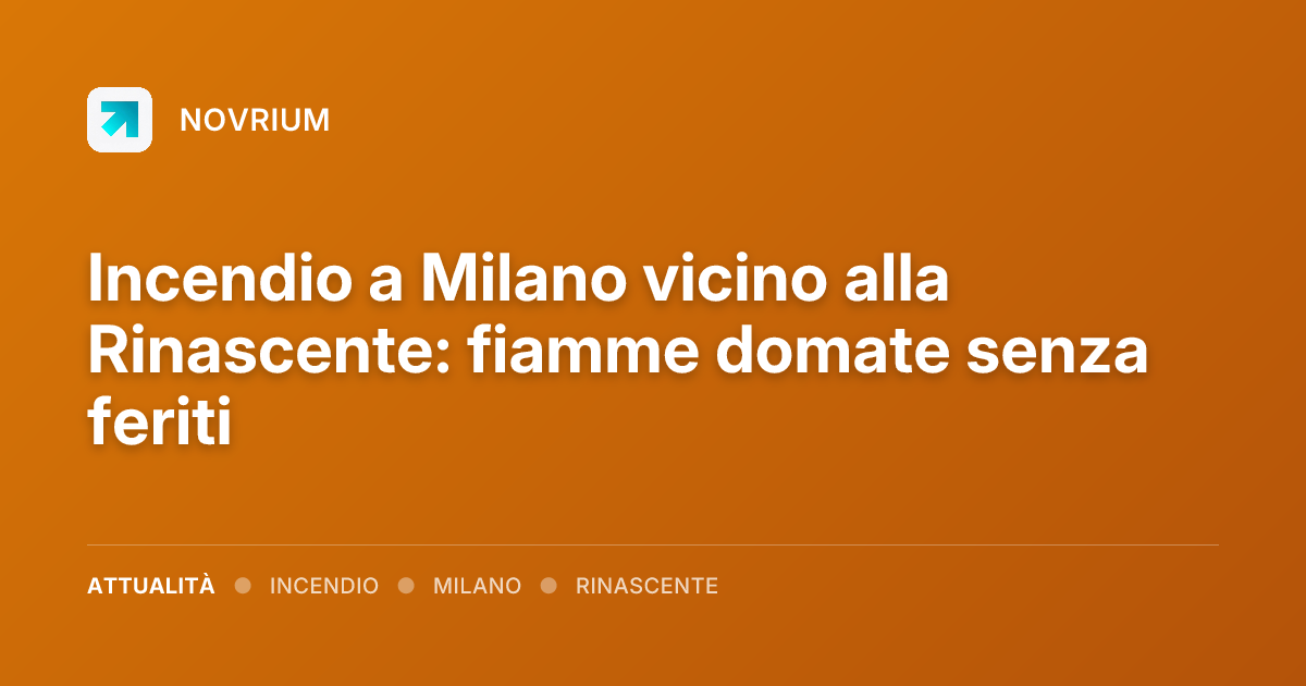 Incendio a Milano vicino alla Rinascente: fiamme domate senza feriti