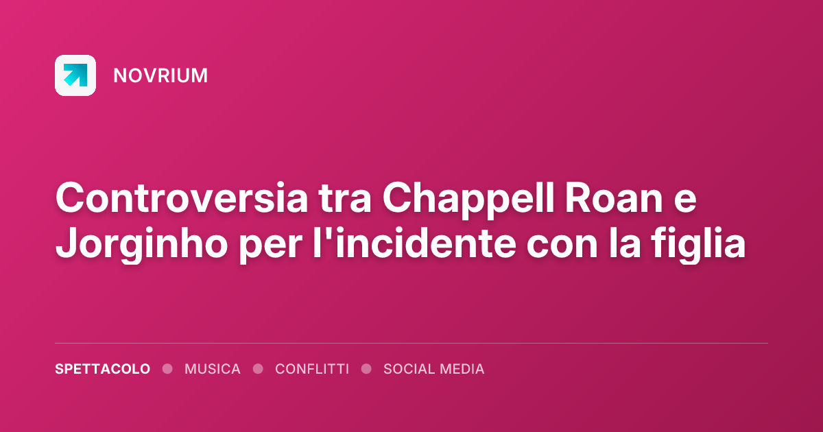 Controversia tra Chappell Roan e Jorginho per l'incidente con la figlia