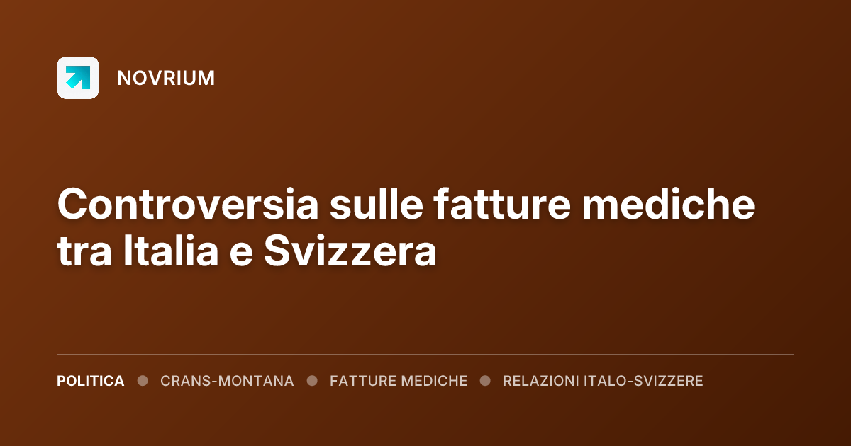 Controversia sulle fatture mediche tra Italia e Svizzera