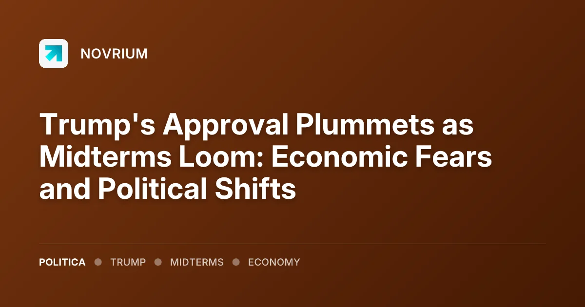 Trump's Approval Plummets as Midterms Loom: Economic Fears and Political Shifts