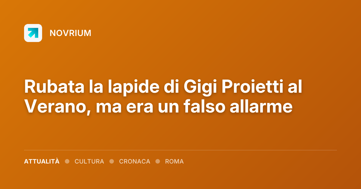 Rubata la lapide di Gigi Proietti al Verano, ma era un falso allarme