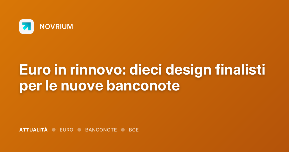 Euro in rinnovo: dieci design finalisti per le nuove banconote