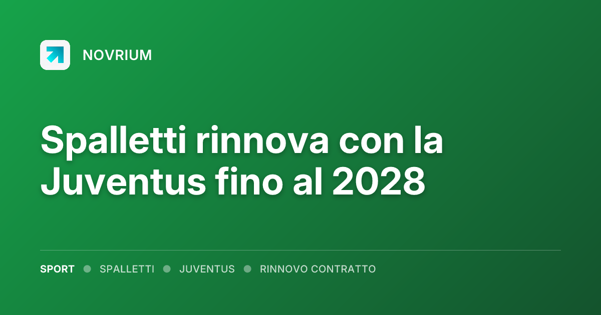 Spalletti rinnova con la Juventus fino al 2028