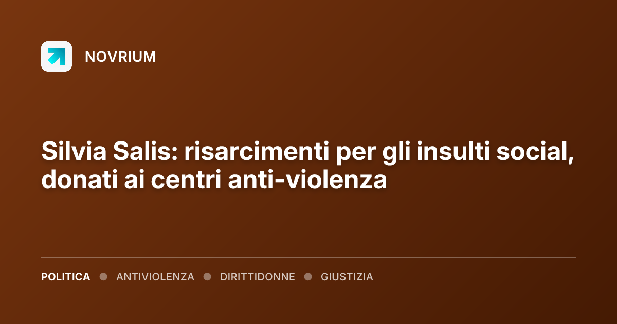 Silvia Salis: risarcimenti per gli insulti social, donati ai centri anti-violenza