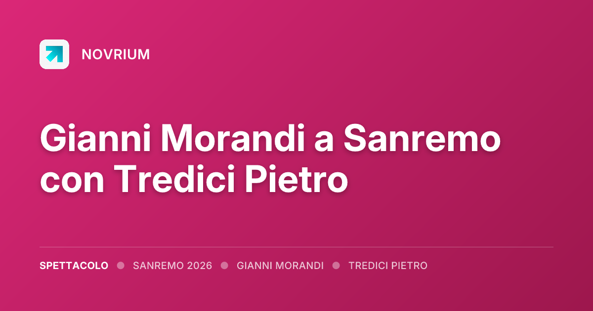 Gianni Morandi a Sanremo con Tredici Pietro
