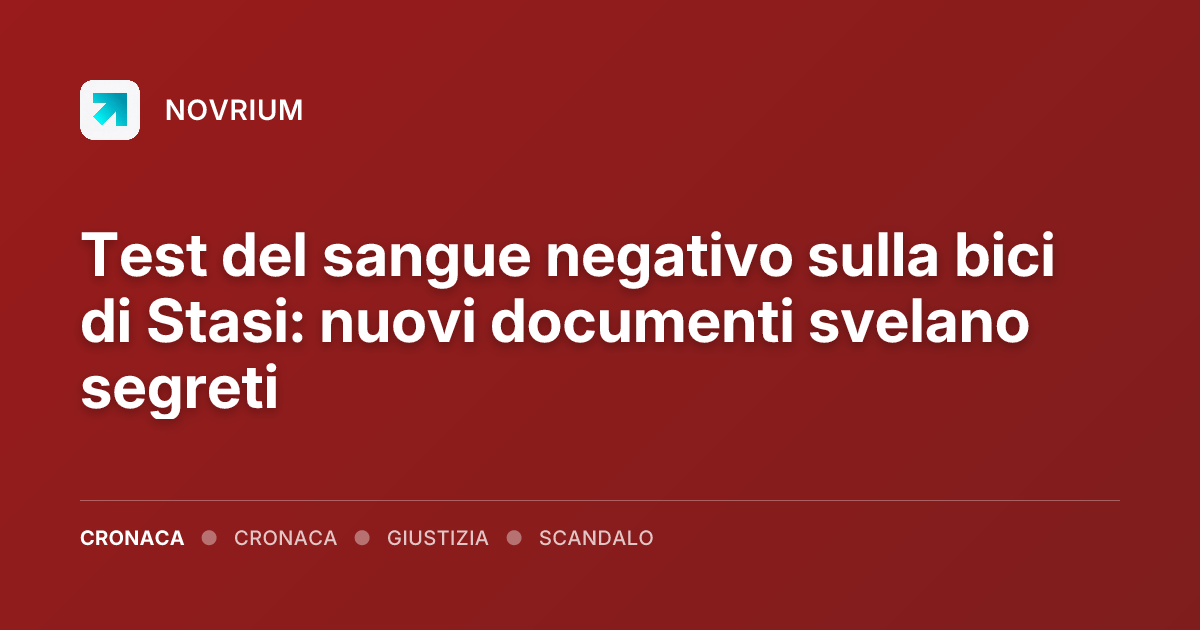 Test del sangue negativo sulla bici di Stasi: nuovi documenti svelano segreti