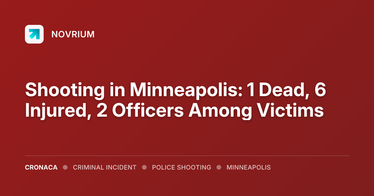 Shooting in Minneapolis: 1 Dead, 6 Injured, 2 Officers Among Victims